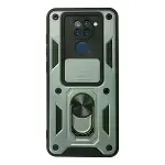 Xiaomi Redmi Note 9 Kılıf Pars Lens Yüzüklü Silikon - Yeşil-1