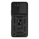 Xiaomi Poco X3 Gt Kılıf Pars Lens Yüzüklü Silikon - Siyah-1