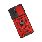Xiaomi Poco X3 Gt Kılıf Pars Lens Yüzüklü Silikon - Kırmızı-3