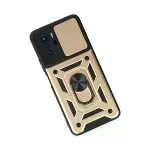 Xiaomi Poco X3 Gt Kılıf Pars Lens Yüzüklü Silikon - Gold-3