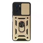 Xiaomi Poco X3 Gt Kılıf Pars Lens Yüzüklü Silikon - Gold-1