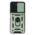 Xiaomi Poco X3 Gt Kılıf Pars Lens Yüzüklü Silikon - Yeşil-1