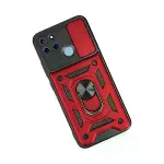 Realme C25y Kılıf Pars Lens Yüzüklü Silikon - Kırmızı-3