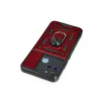 Realme C25y Kılıf Pars Lens Yüzüklü Silikon - Kırmızı-4