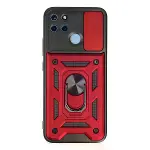 Realme C25y Kılıf Pars Lens Yüzüklü Silikon - Kırmızı-1