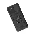 Samsung Galaxy A03 Kılıf Pars Lens Yüzüklü Silikon - Siyah-3