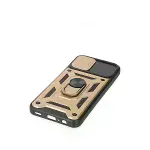 Samsung Galaxy A03 Kılıf Pars Lens Yüzüklü Silikon - Gold-4