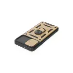 Samsung Galaxy A03 Kılıf Pars Lens Yüzüklü Silikon - Gold-5