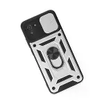 Samsung Galaxy A03 Kılıf Pars Lens Yüzüklü Silikon - Gümüş-3