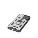 Samsung Galaxy A03 Kılıf Pars Lens Yüzüklü Silikon - Gümüş-4