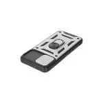 Samsung Galaxy A03 Kılıf Pars Lens Yüzüklü Silikon - Gümüş-5