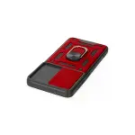 Samsung Galaxy S21 Fe Kılıf Pars Lens Yüzüklü Silikon - Kırmızı-4