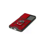 Samsung Galaxy S21 Fe Kılıf Pars Lens Yüzüklü Silikon - Kırmızı-5
