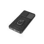 Samsung Galaxy A04s Kılıf Pars Lens Yüzüklü Silikon - Siyah-4