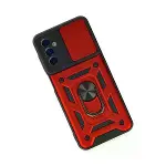 Samsung Galaxy A04s Kılıf Pars Lens Yüzüklü Silikon - Kırmızı-3