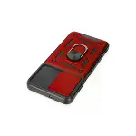 Samsung Galaxy A04s Kılıf Pars Lens Yüzüklü Silikon - Kırmızı-5