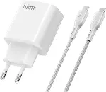 BOLT DUO 20W USB-A ve Type-C Çift Portlu Hızlı Şarj Aleti, Type-C Kablo ve Adaptör Seti, Beyaz-5