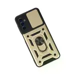 Samsung Galaxy A04s Kılıf Pars Lens Yüzüklü Silikon - Gold-3