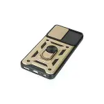 Samsung Galaxy A04s Kılıf Pars Lens Yüzüklü Silikon - Gold-4