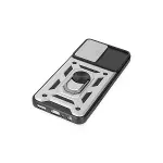 Samsung Galaxy A04s Kılıf Pars Lens Yüzüklü Silikon - Gümüş-4