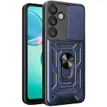 Samsung Galaxy S25 Plus Kılıf Pars Lens Yüzüklü Silikon - Lacivert-1