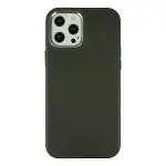 İphone 12 Pro Max Kılıf Asya Deri Silikon - Koyu Yeşil-1