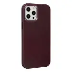 İphone 12 Pro Max Kılıf Asya Deri Silikon - Mürdüm-2
