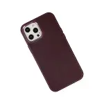 İphone 12 Pro Max Kılıf Asya Deri Silikon - Mürdüm-3