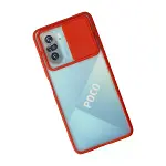 Xiaomi Poco F3 Kılıf Palm Buzlu Kamera Sürgülü Silikon - Kırmızı-2
