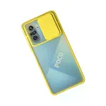 Xiaomi Poco F3 Kılıf Palm Buzlu Kamera Sürgülü Silikon - Sarı-2
