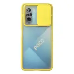 Xiaomi Poco F3 Kılıf Palm Buzlu Kamera Sürgülü Silikon - Sarı-1