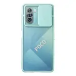 Xiaomi Poco F3 Kılıf Palm Buzlu Kamera Sürgülü Silikon - Turkuaz-1