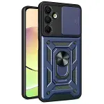 Samsung Galaxy A56 Kılıf Pars Lens Yüzüklü Silikon - Lacivert-1