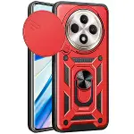 Xiaomi Redmi 14c Kılıf Pars Lens Yüzüklü Silikon - Kırmızı-1