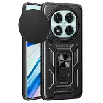 Xiaomi Redmi Note 14 Pro 4g Kılıf Pars Lens Yüzüklü Silikon - Siyah-1