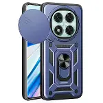 Xiaomi Redmi Note 14 Pro 4g Kılıf Pars Lens Yüzüklü Silikon - Lacivert-1