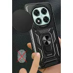 Xiaomi Redmi Note 14 Pro 4g Kılıf Pars Lens Yüzüklü Silikon - Yeşil-2