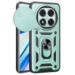 Xiaomi Redmi Note 14 Pro 4g Kılıf Pars Lens Yüzüklü Silikon - Yeşil-1