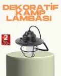 Hafif ve Taşınabilir Retro Tasarım Kamp Lambası-1