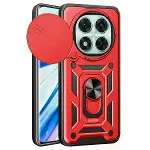 Xiaomi Redmi Note 14 Pro 5g Kılıf Pars Lens Yüzüklü Silikon - Kırmızı-1