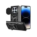 Xiaomi Redmi Note 14 Pro Plus Kılıf Pars Lens Yüzüklü Silikon - Siyah-1