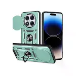 Xiaomi Redmi Note 14 Pro Plus Kılıf Pars Lens Yüzüklü Silikon - Yeşil-1