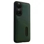 Oppo A38 Sara Kartvizitli Deri Kılıf - Yeşil-2