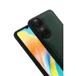Oppo A38 Sara Kartvizitli Deri Kılıf - Yeşil-3