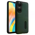 Oppo A38 Sara Kartvizitli Deri Kılıf - Yeşil-1