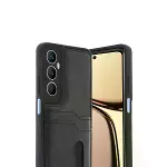 Realme C65 Sara Kartvizitli Deri Kılıf - Siyah-2