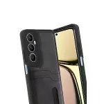 Realme C65 Sara Kartvizitli Deri Kılıf - Siyah-3