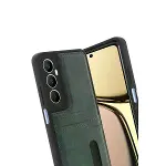 Realme C65 Sara Kartvizitli Deri Kılıf - Yeşil-3