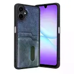 Samsung Galaxy A07 4g Sara Kartvizitli Deri Kılıf - Lacivert-1