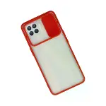 Oppo Reno 4 Lite Kılıf Palm Buzlu Kamera Sürgülü Silikon - Kırmızı-2